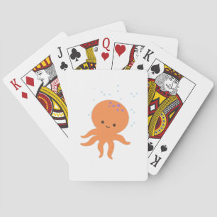 Cute Octopus Cartoon Playing Cards