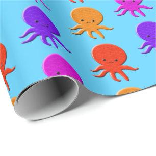 Cute Octopus Drawings Cuistom Wrapping Paper