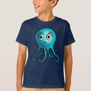 Cute Octopus Kawaii Cartoon Sea Animal T-Shirt