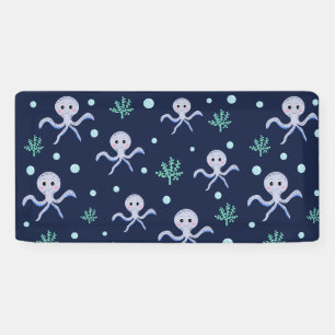 Cute Octopus Pattern Banner