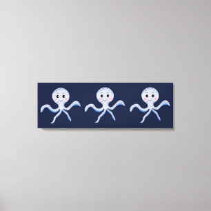 Cute Octopus Pattern Canvas Print