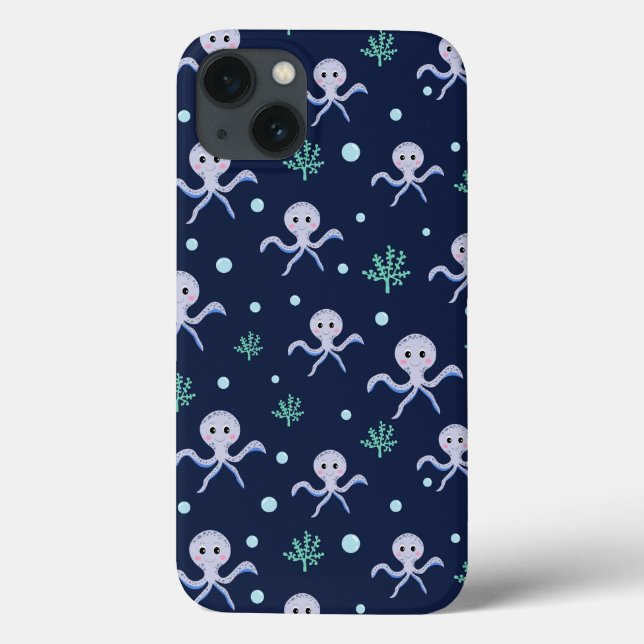 Cute Octopus Pattern Case-Mate iPhone Case (Back)