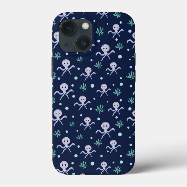 Cute Octopus Pattern Case-Mate iPhone Case (Back)