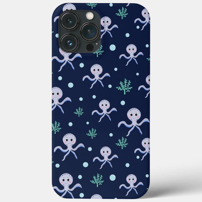 Cute Octopus Pattern Case-Mate iPhone Case (Back)