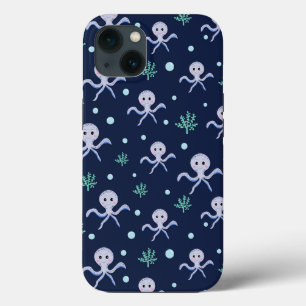 Cute Octopus Pattern iPhone 13 Case