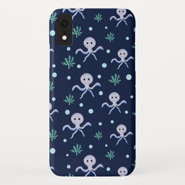Cute Octopus Pattern Case-Mate iPhone Case (Back)
