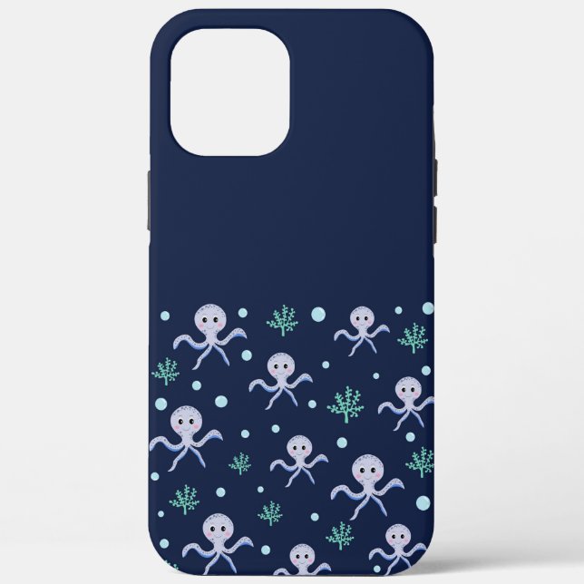 Cute Octopus Pattern Case-Mate iPhone Case (Back)