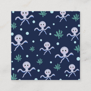 Cute Octopus Pattern Discount Card