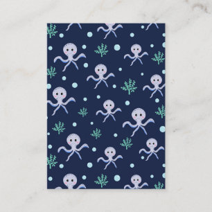 Cute Octopus Pattern Discount Card