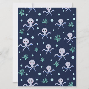 Cute Octopus Pattern Invitation