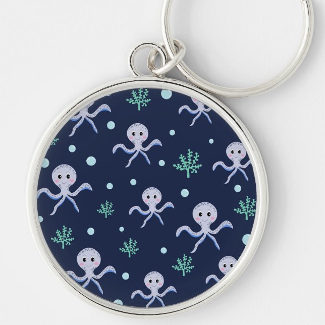 Cute Octopus Pattern Keychain (Front)