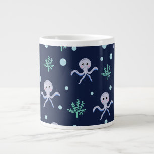 Cute Octopus Pattern Large Coffee Mug