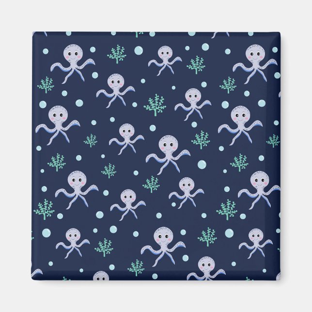 Cute Octopus Pattern Magnet (Front)