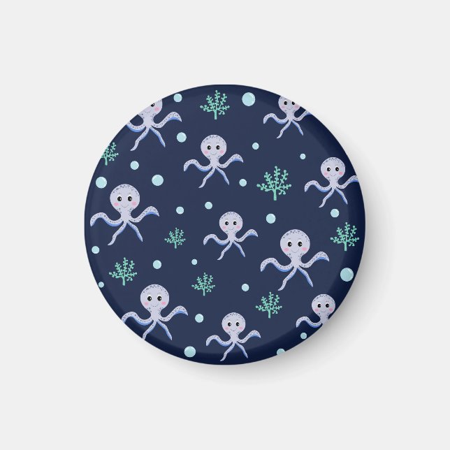 Cute Octopus Pattern Magnet (Front)