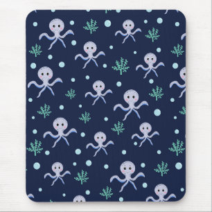 Cute Octopus Pattern Mouse Pad