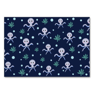 Cute Octopus Pattern Table Number