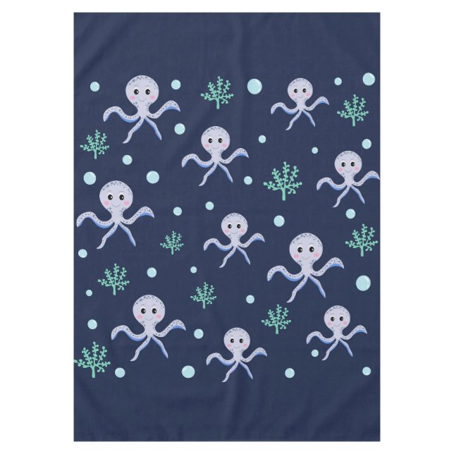 Cute Octopus Pattern Tablecloth (Front)