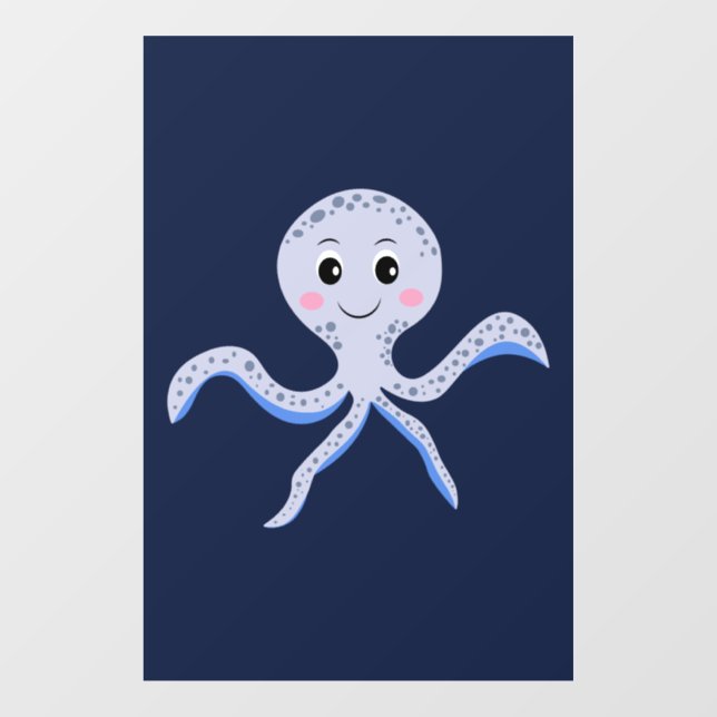 Cute Octopus Pattern Window Cling (Sheet)