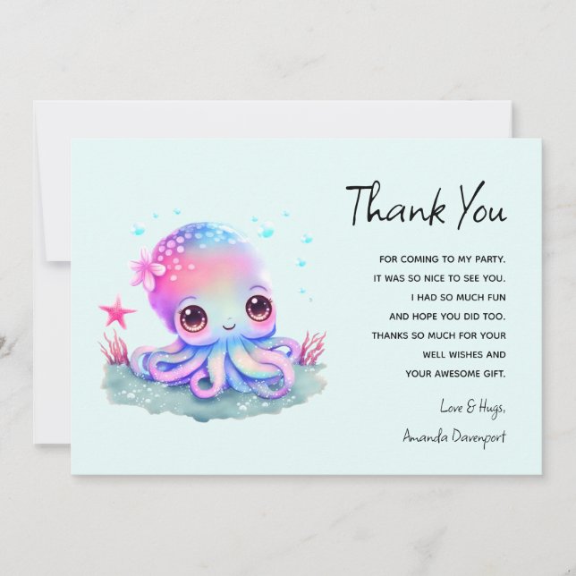 Cute Octopus Sea Creator Merci (Devant)