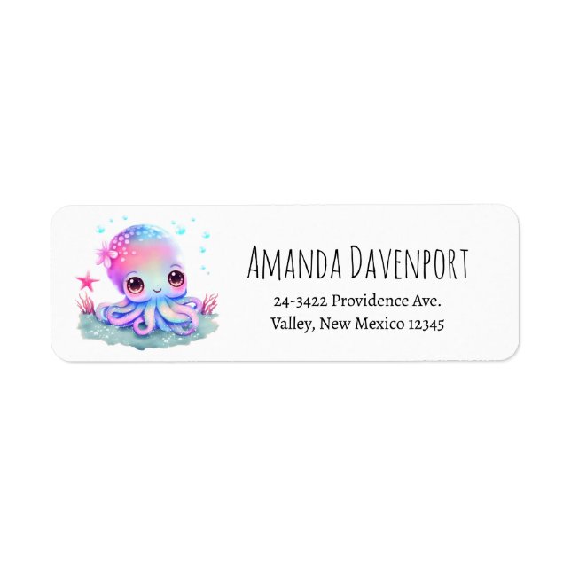 Cute Octopus Sea Creature (Front)