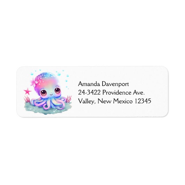 Cute Octopus Sea Creature (Front)