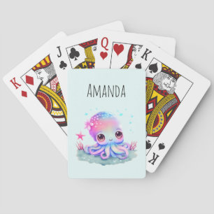 Cute Octopus Sea Creature Playing Cards