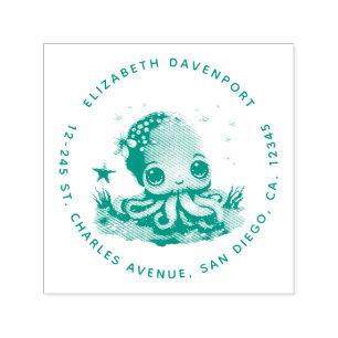 Cute Octopus Sea Creature Self-inking Stamp