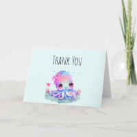 Cute Octopus Sea Creature Thank You