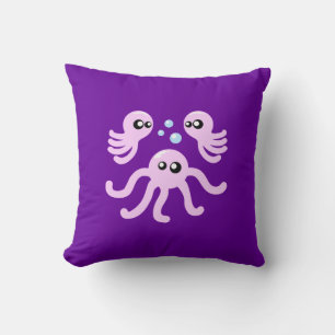 Cute Octopus Throw Pillow