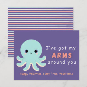 Cute Octopus Valentine Pun Card