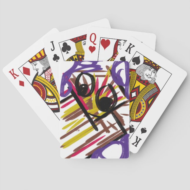Cute octopus wave playing cards (Back)