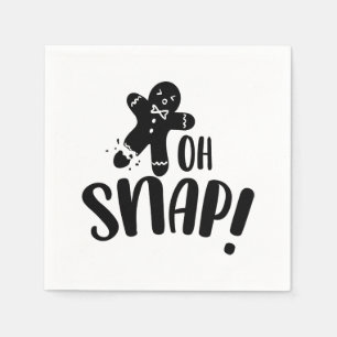 Cute Oh Snap Christmas Napkin