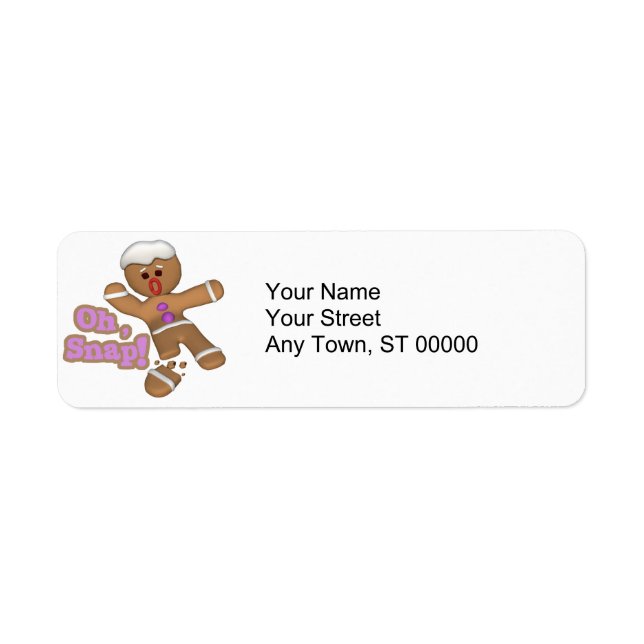 cute oh, snap gingerbread man cookie (Front)
