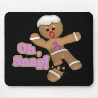 cute oh, snap gingerbread man cookie mouse pad