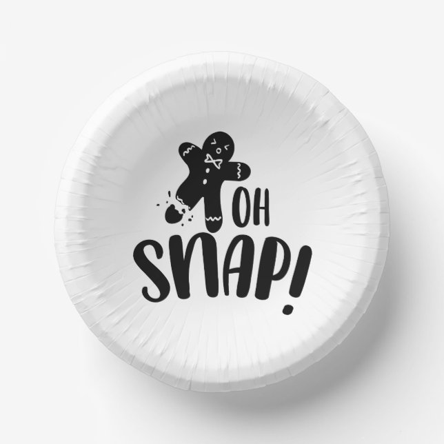 Cute Oh Snap Xmas Paper Plate (Front)