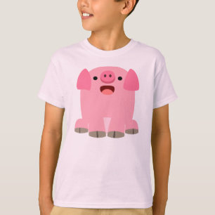 Cute Oinking Cartoon Pig Children T-Shirt