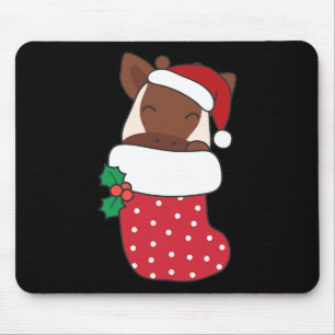 Cute Okapis In Christmas Stockings For Christmas  Mouse Pad