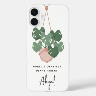Cute Okay Plant Parent Personalized iPhone 16 Plus Case
