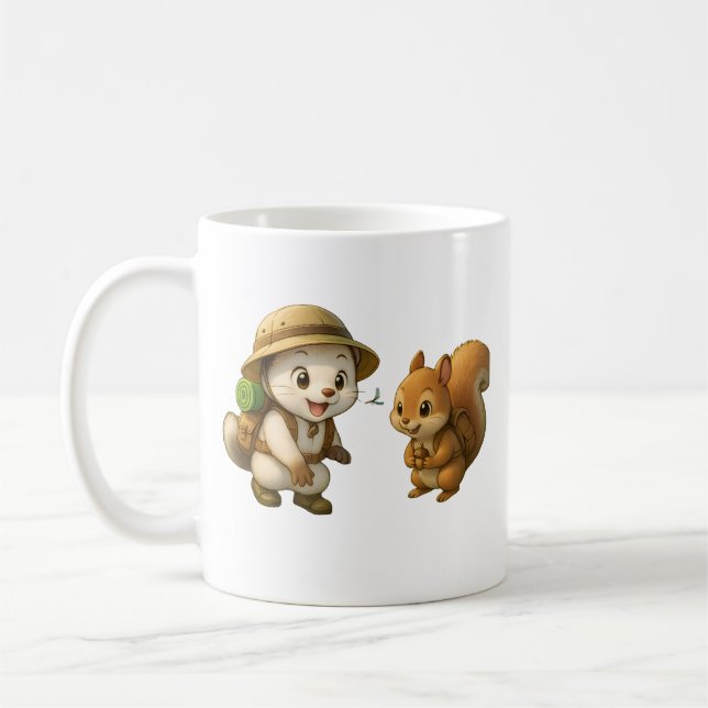 Cute Okojo and Squirrel Mug – Okojo and Friends (Left)