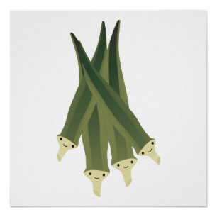 Cute Okra Poster