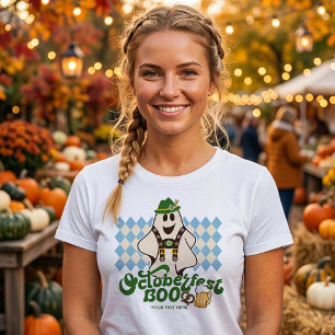 Cute Oktoberfest Ghost Spooky Season Halloween T-Shirt