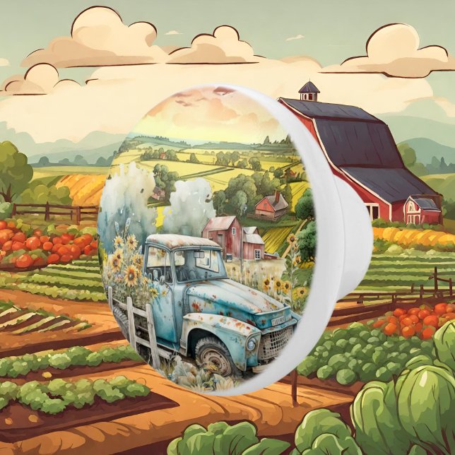 cute Old Country truck  Ceramic Knob (Creator Uploaded)