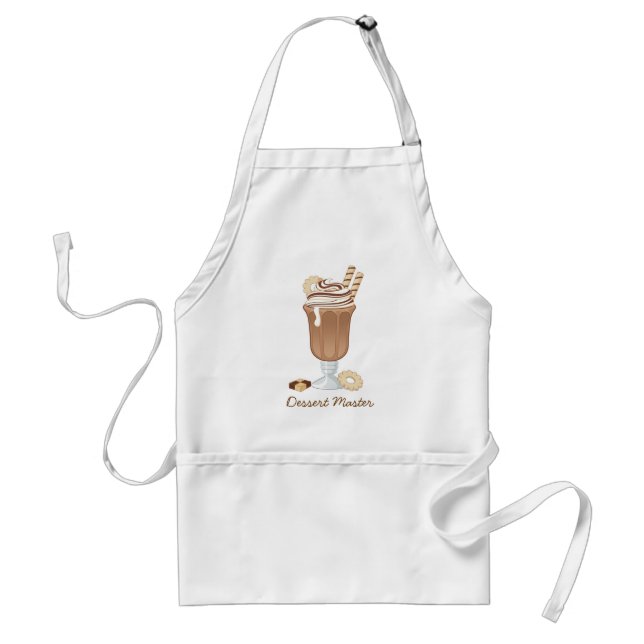 Cute old fashioned chocolate milkshake design standard apron (Front)