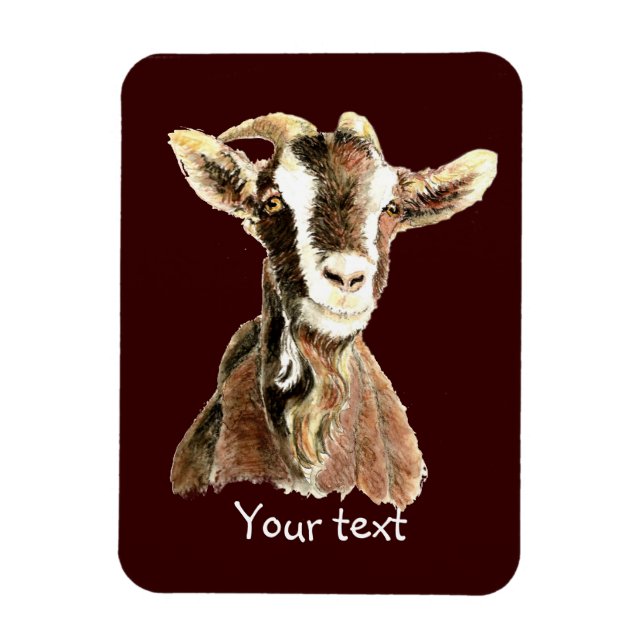 Cute Old Goat, Farm Animal Humour Magnet (Vertical)