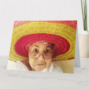 CUTE OLD LADY OVERSIZED FUNNY BIRTHDAY CARD