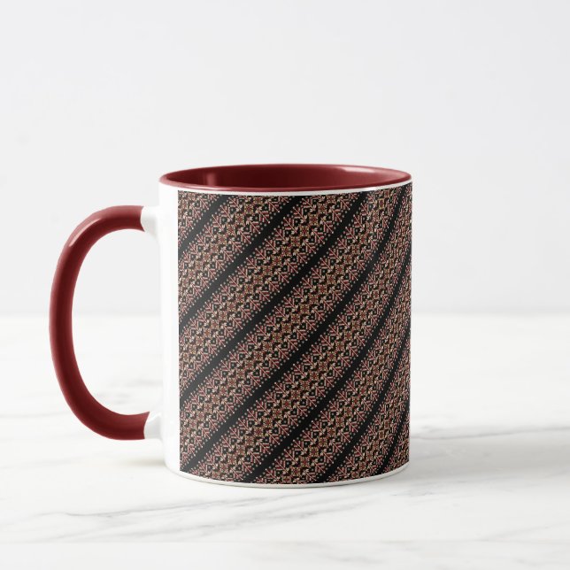 Cute old ukrainian stripes patterns mug (Left)