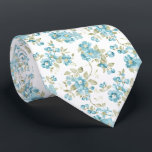 Cute Olive Green Aqua Turquoise Floral Watercolor Tie<br><div class="desc">Unique neck tie with contemporary olive green and aqua turquoise colored floral watercolor pattern. Ornate, funky, modern and whimsical hipster design was created for the hip trendsetter, vintage retro, modernist, nouveau deco art style or abstract graphic digital geometric motif lover. Unique, pretty, decorative, fashionable and trendy design for the professional...</div>