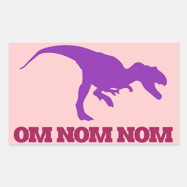 Cute Omnom Dinosaur Sticker (Front)