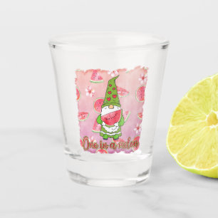 Cute One In A melon Summer Gnome Shot Glass