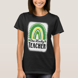 Cute One Lucky Teacher Rainbow St Patrick's Day Bl T-Shirt